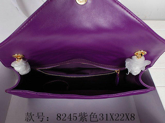 1:1 YSL classic monogramme flap 8245 purple - Click Image to Close